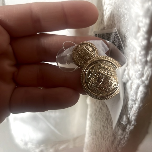 H&M Off White Textured Blazer XS - Picture 2 of 4